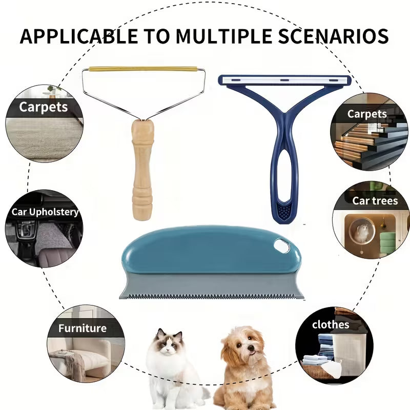 3 Pcs Pet Hair Removal Tools