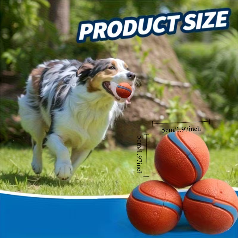 Upgraded 4pcs Heavy-Duty Rubber Dog Chew Balls