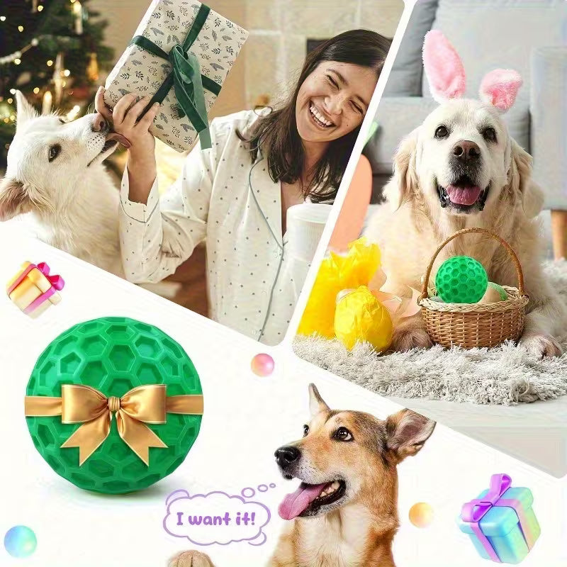 Indestructible Squeaky Dog Chew Ball