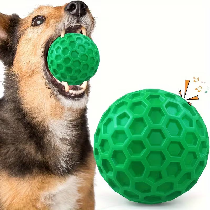 Indestructible Squeaky Dog Chew Ball